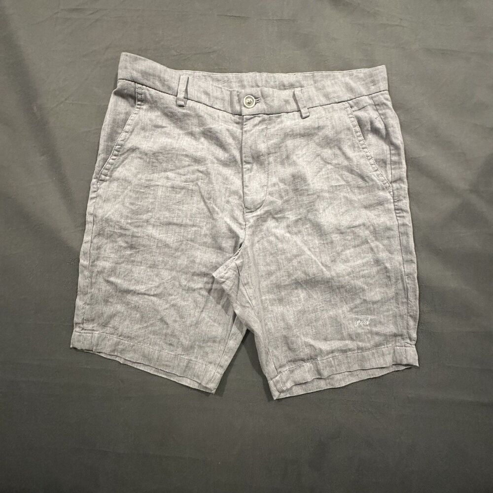 Porter & Ash Shorts Linen Blend Chino Mens 32 Casual Beach Vacation Preppy